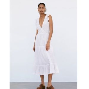 Zara white midi dress